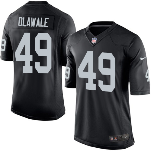Youth Elite Jamize Olawale Nike Jersey Black Home - #49 NFL Oakland Raiders